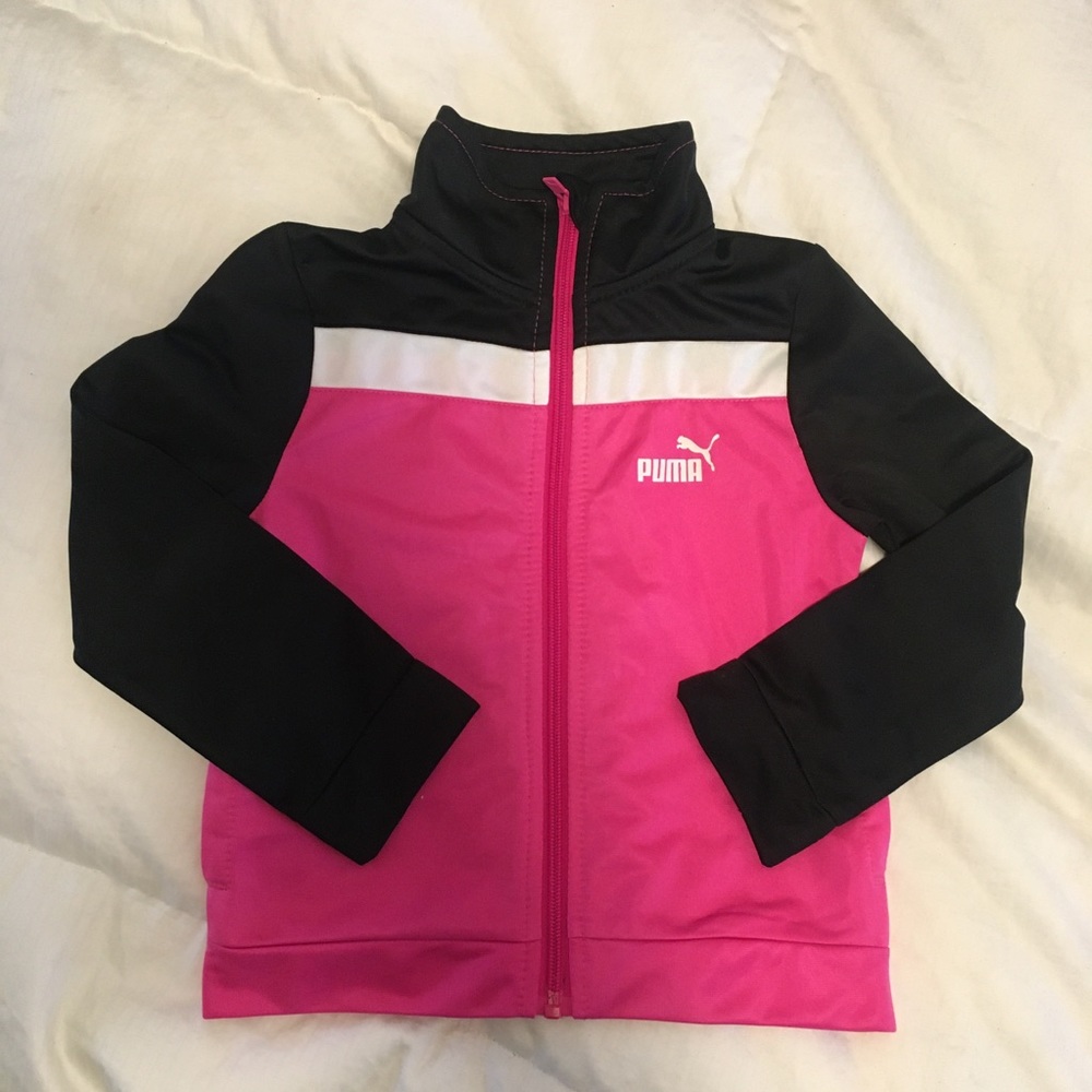 Girls’ 3T Pink & Black Puma Track Jacket